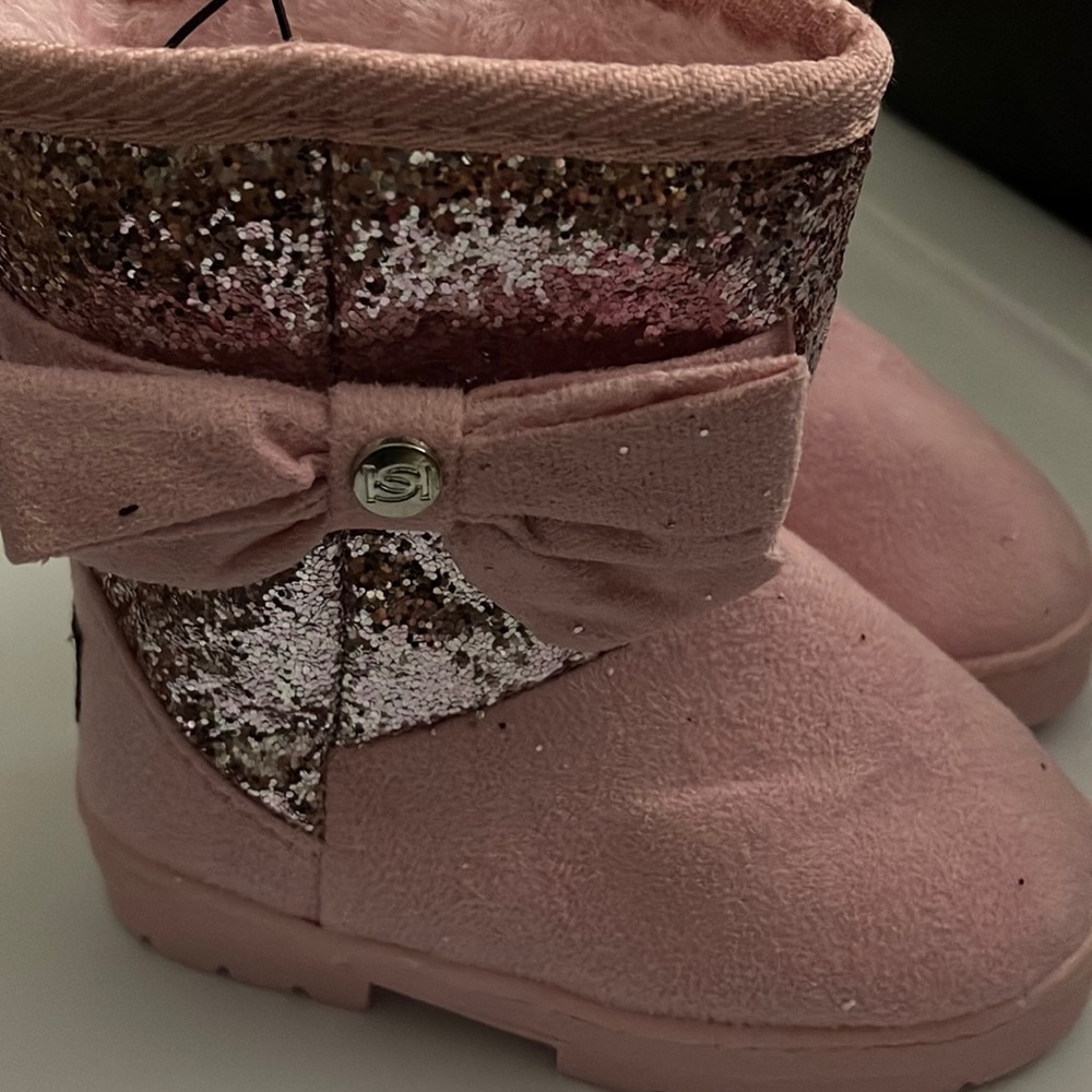 New Bebe Embellished Infant Boot - Light Pink